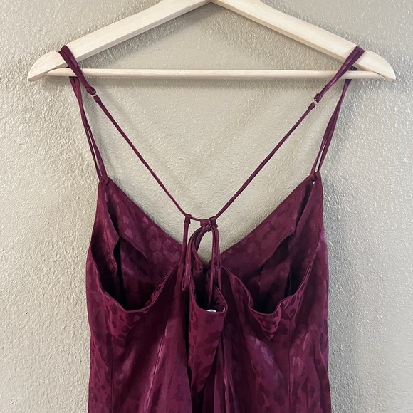 Free People Intimately Bow-Dacious tie front satin mini dress - Picture 4 of 10